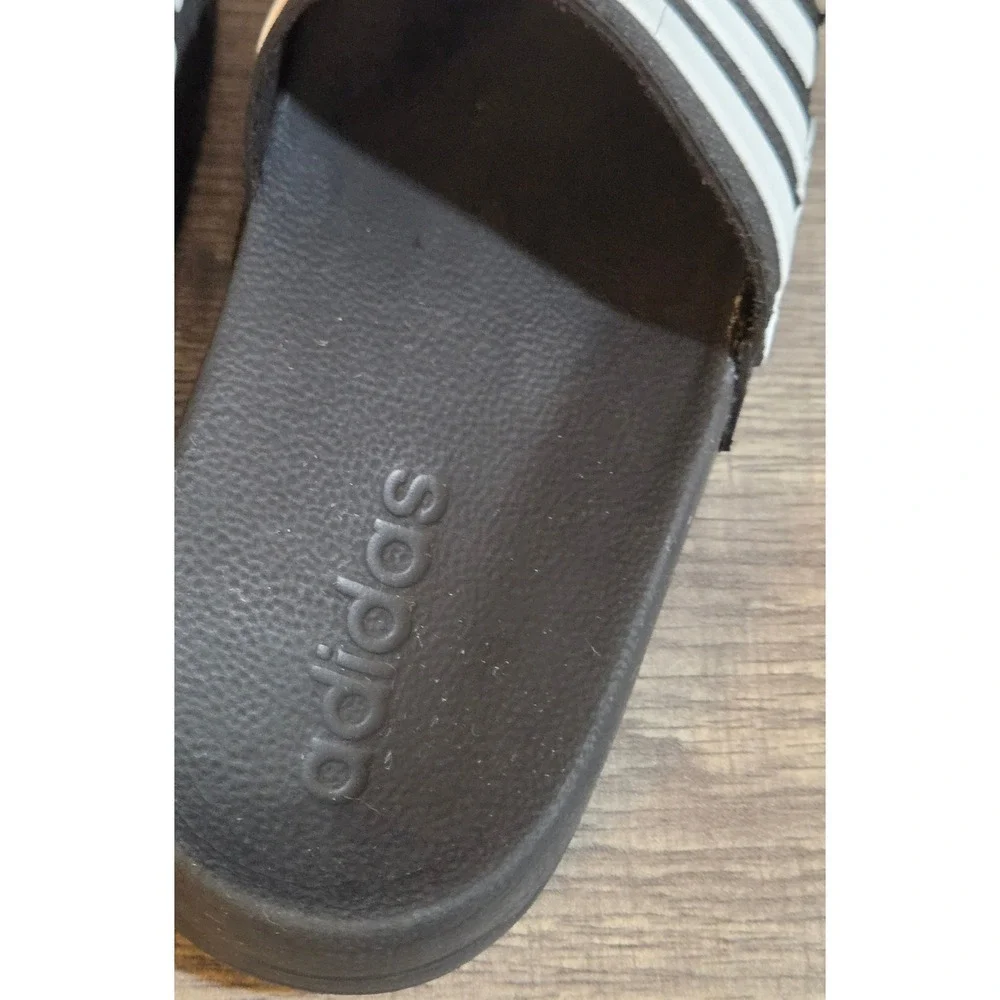 Adidas Adilette Shower Slide Sandals Youth Size 13K Black White